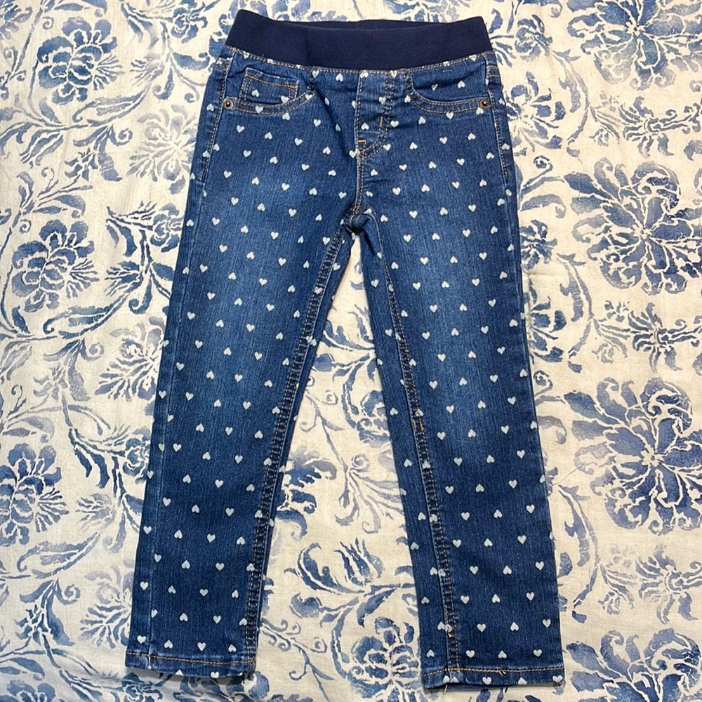 Cat and Jack jeans with hearts - size 4t